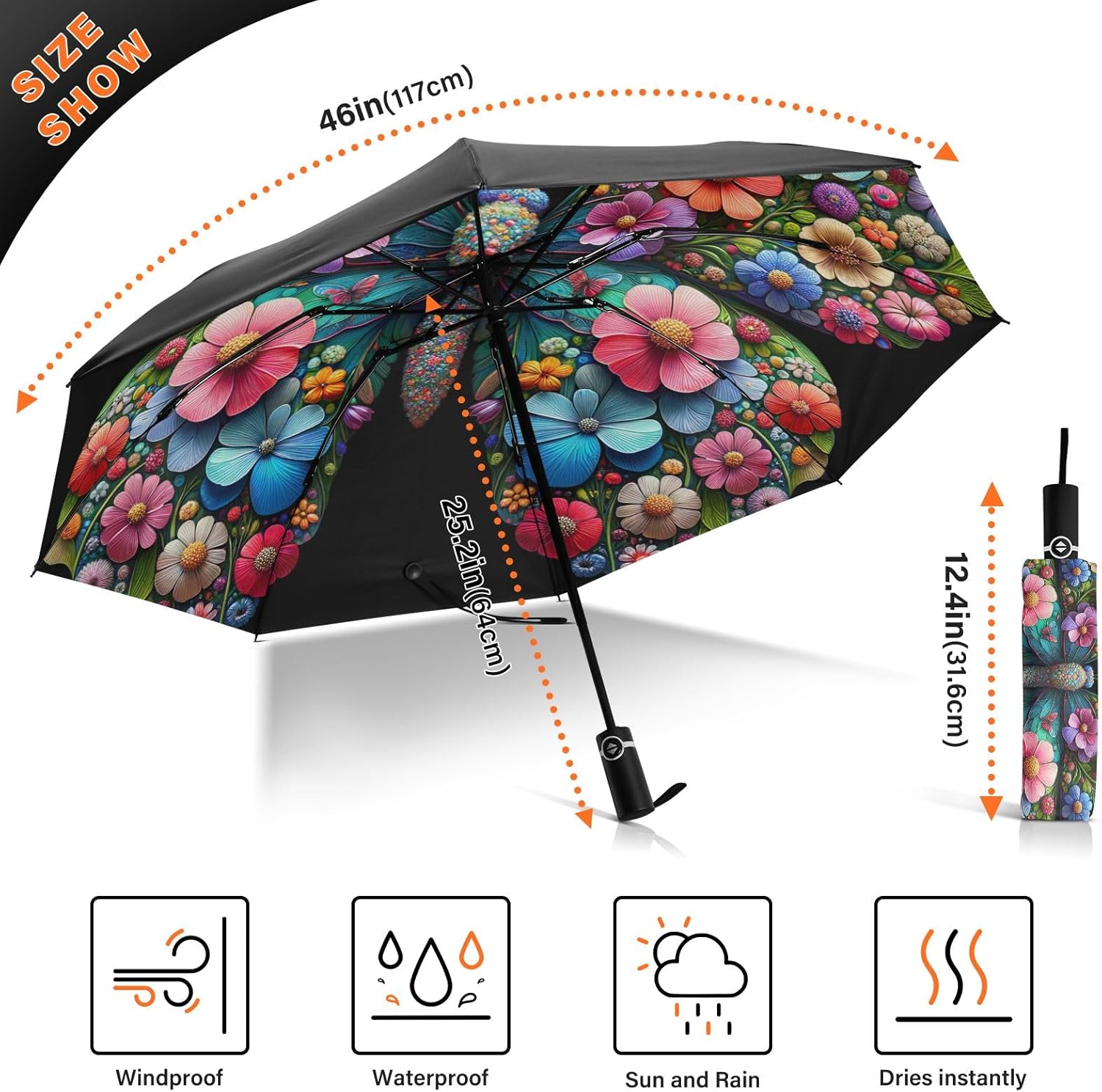 ちびた　FORME UMBRELLA SimplyShade 11-ft Aluminum Tan Auto-tilt Market Patio