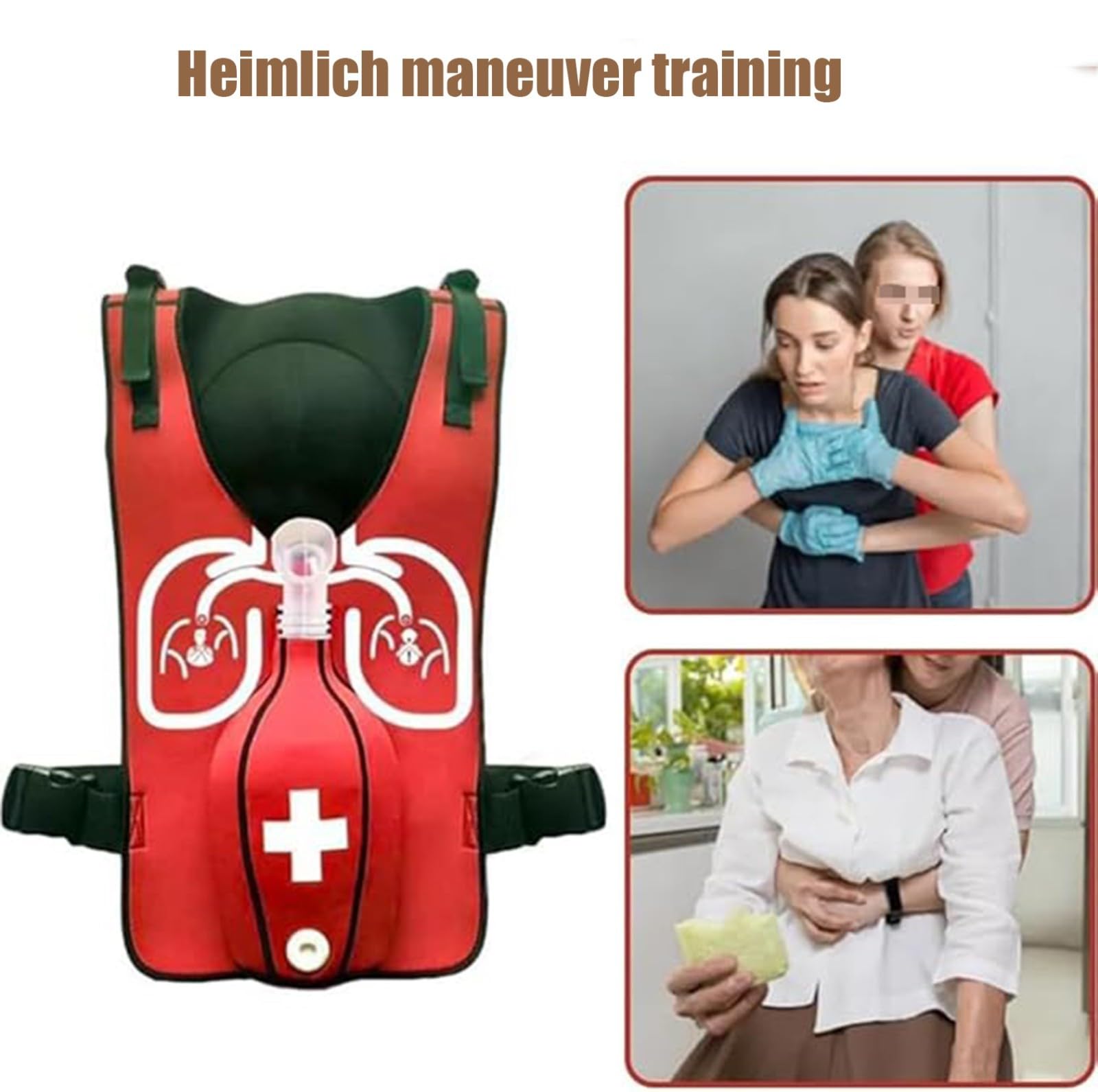 Heimlich-Erste-Hilfe-Trainingsweste, Anti-Erstickungs-Trainingsweste, Simulation einer Atemwegsverlegung für Ersthelfer-Schulungen A