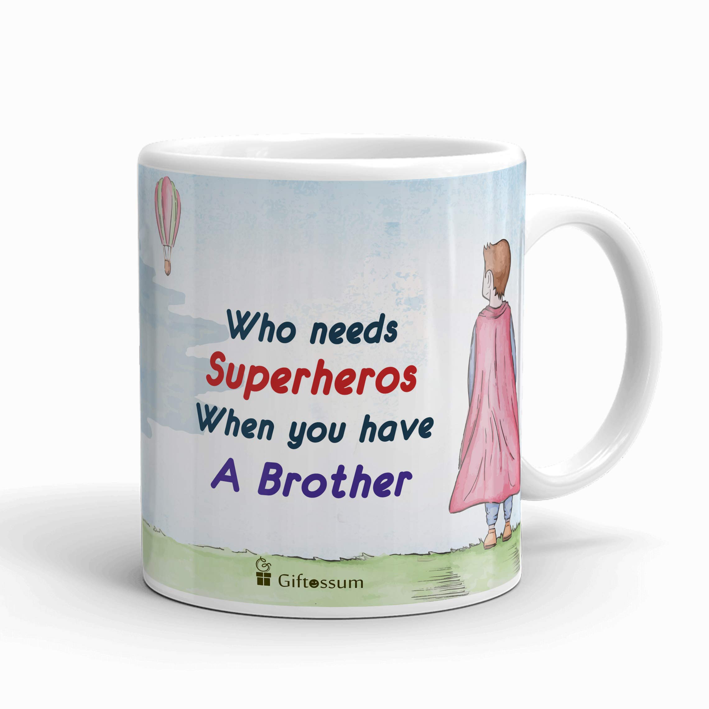 Best Big Brother Hero Coffee Mug - Funny Sibling Gift From Sister With Superhero Design