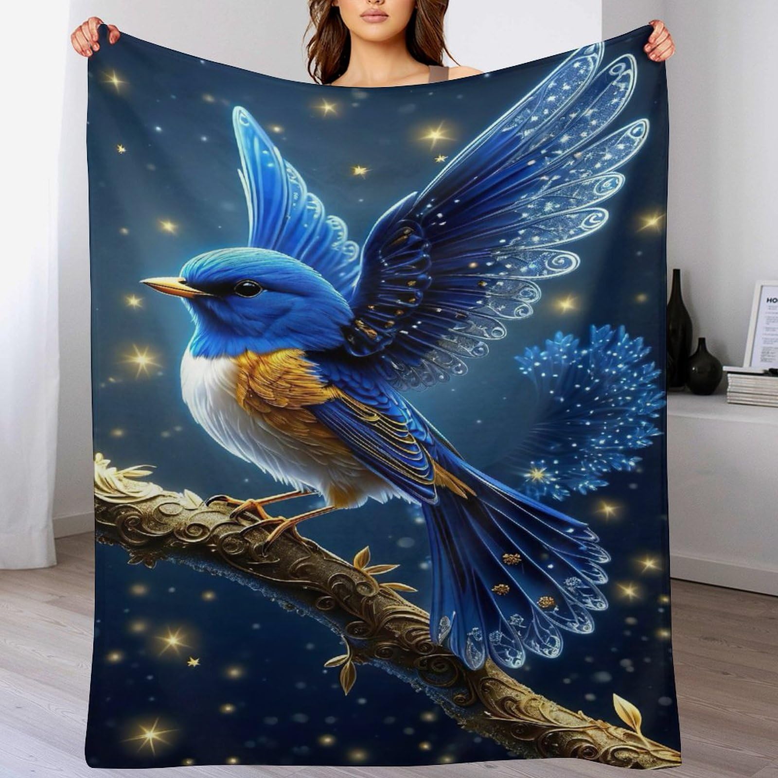 Couverture oiseau mignon contre le froid pour canapé et lit