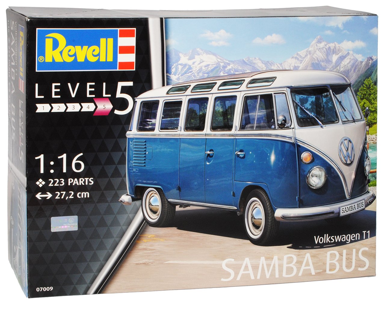 Volkwagen T1 Blau Weiss Samba Bully Bus 1950-1967 07009 Bausatz Kit 1/16 1/18 Revell Modell Auto