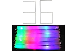 60 Bulk Light Up Foam Sticks LED Bulk Foam Stick Glow Sticks,...