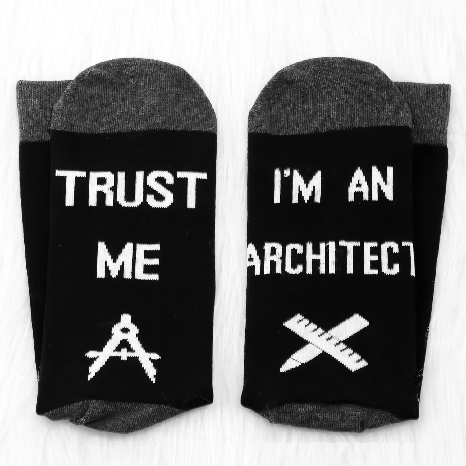 MBMSO Funny Architect Gifts 2 Pairs Trust Me I’m an Architect Socks Gifts - Image 4