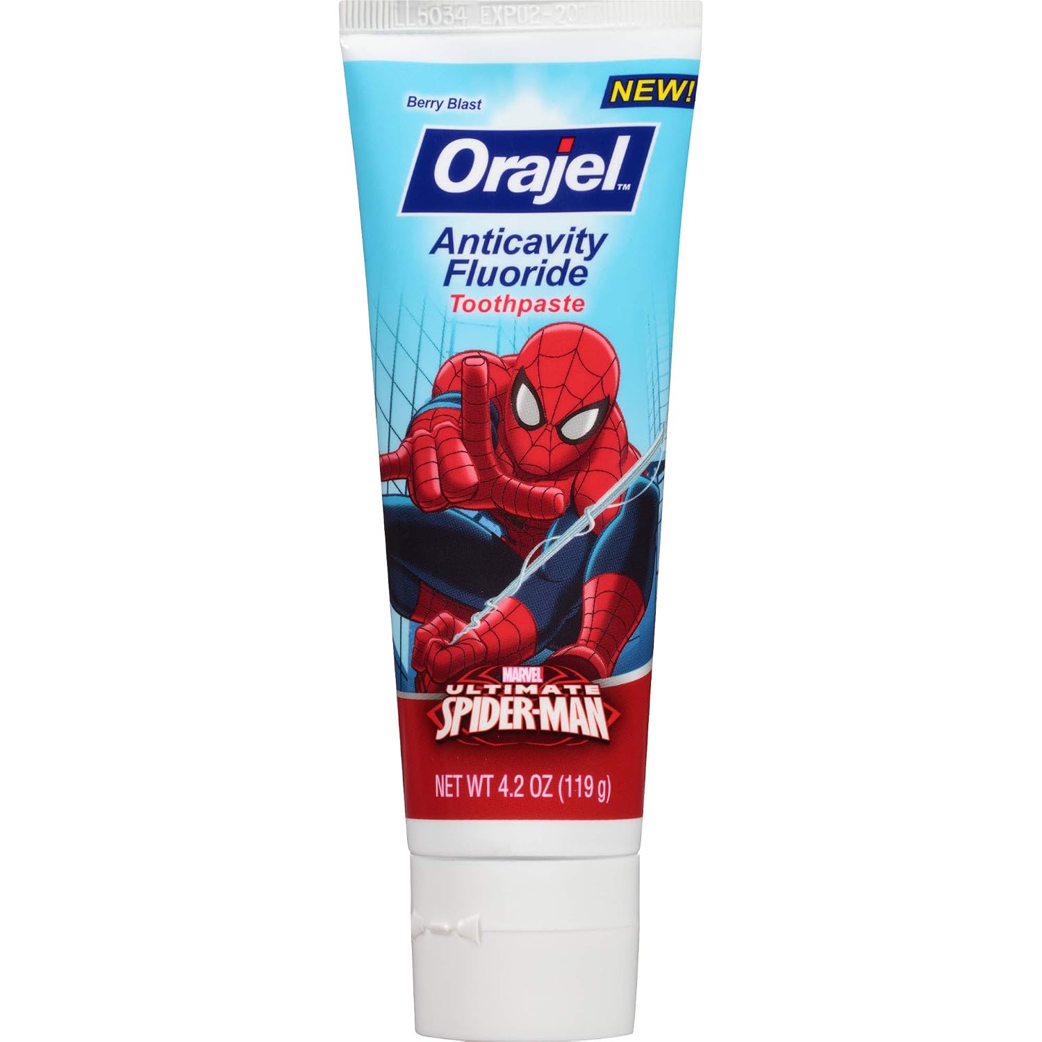 Orajel Spider-Man Anticavity Fluoride Toothpaste, Berry Blast, 4.2 Oz