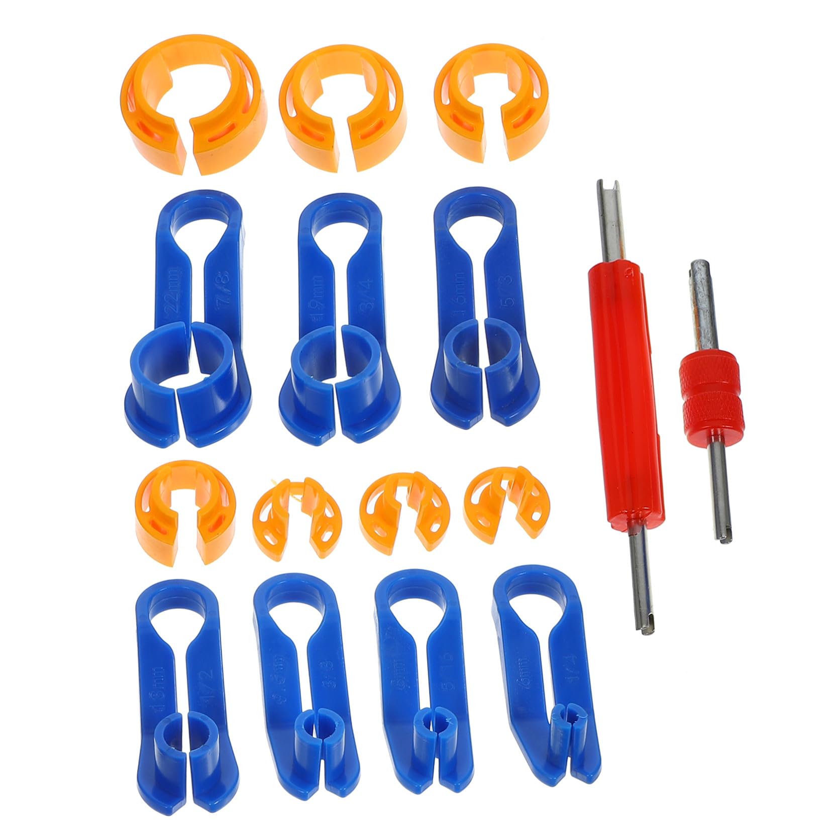 1 Jeu Boucle de Tuyau de climatisation de Voiture cœur Doubler Pince à démonter Les durites conditionneur Buse Outils Automobiles Outil de dégagement du Tuyau de Chauffage Fer Blue