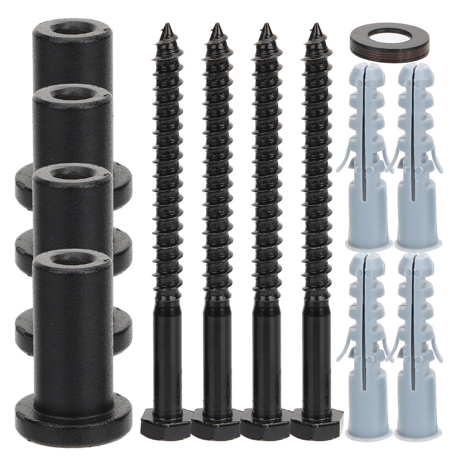 Barn Door Spacer 4Sets Sliding Barn Door Hardware Kit Carbon Steel Wall Track Spacers for Slide Mounting Brackets