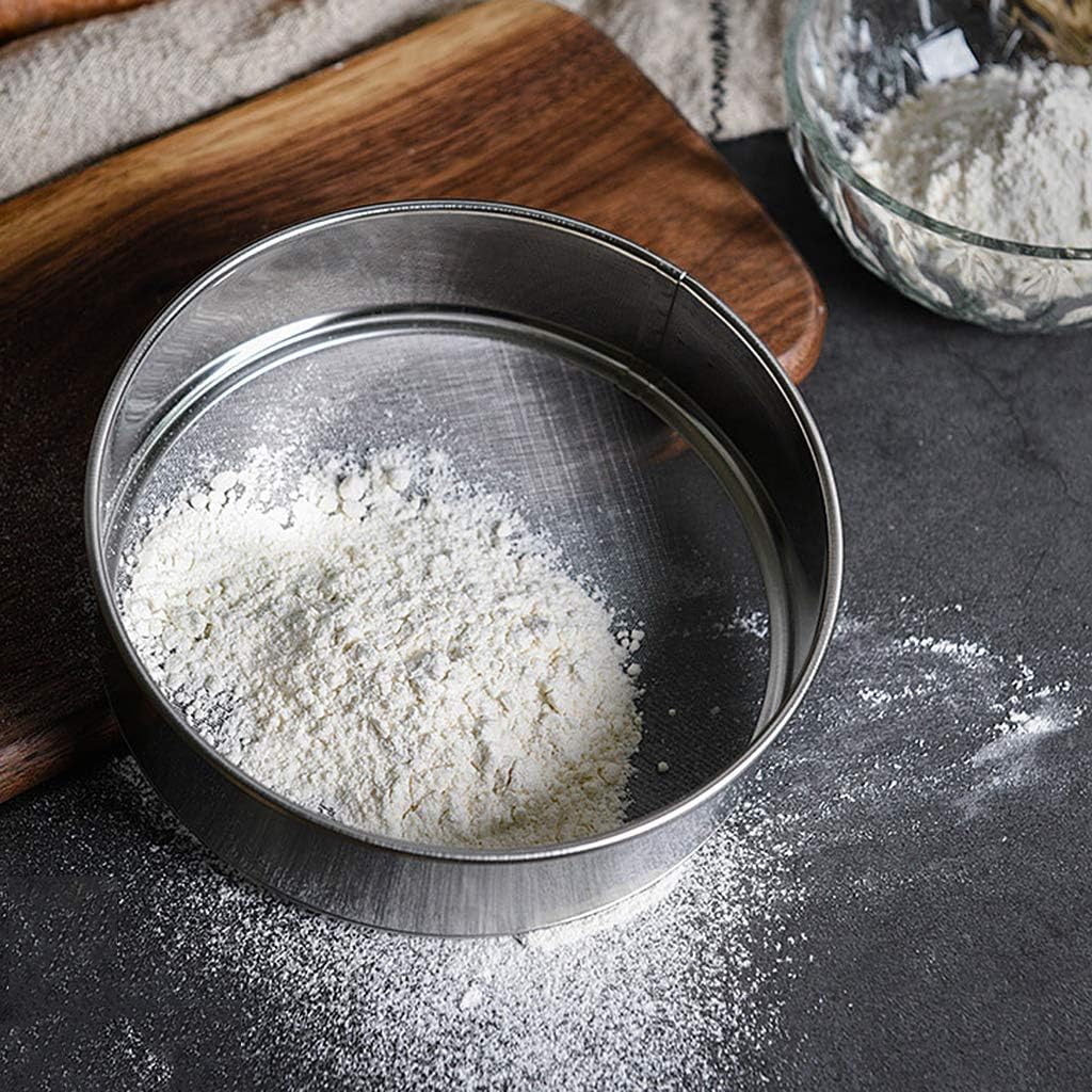 Stainless Steel Fine Mesh Oil Strainer Flour Colander Sifter Sieve Cake Baking C