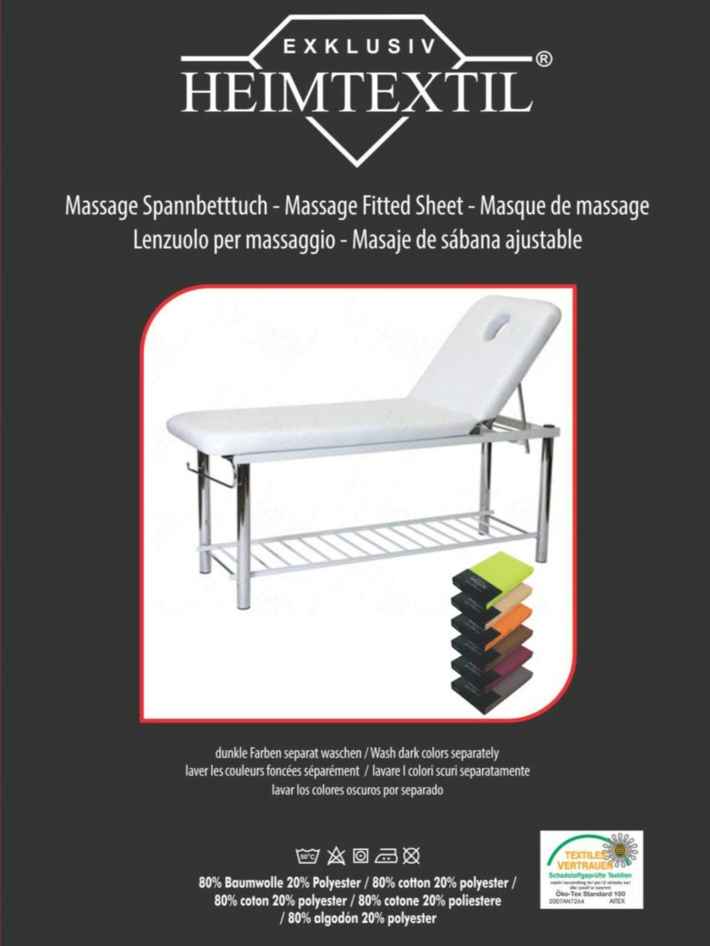 EXKLUSIV HEIMTEXTIL Massageliege Frottee Spannbettlaken mit Nasenschlitz Marke 70-80 cm x190-200 cm Schokobraun
