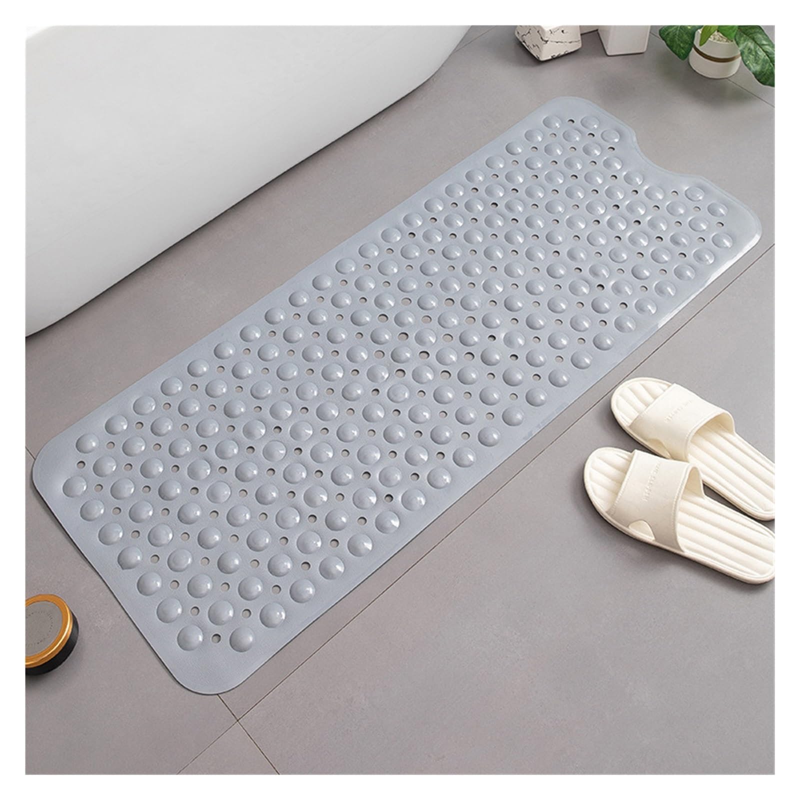 Tappeto Da Bagno Tappetino antiscivolo for bagno in PVC Tappetino for massaggio for vasca Tappetino for uso domestico Tappetino for doccia con ventosa 100 * 40 cm Per Vasca(Grey 01)