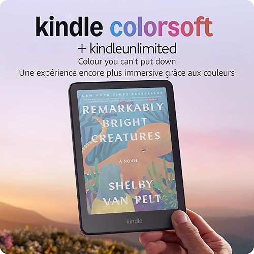 Amazon Kindle Colorsoft 16 GB (newest model) – With color display and adjustable warm light – No Ads – Black + 3 months of Kindle Unlimited (with auto-renewal) - With 3 months of Kindle Unlimited