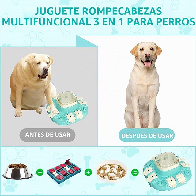 Foto 8 de 8 de Carehabi Juguete Rompecabezas Interactivo para Perros - 2 Niveles en 1