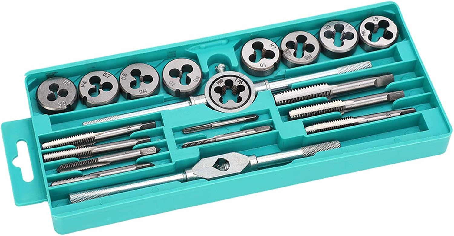 Tap Die Set, 20PCS Metric Thread Tap Die Tap Die Hand Tools