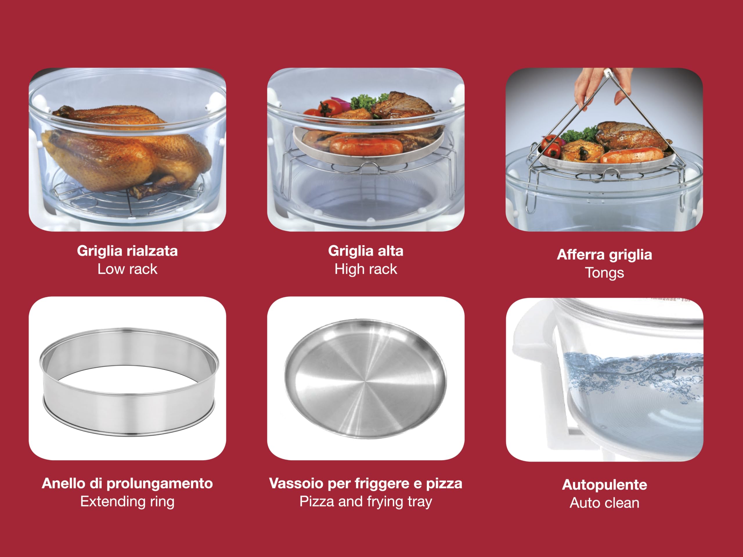 BEPER BF.640 Halogen-Backofen 18 Liter 60 Minuten Timer Weiß