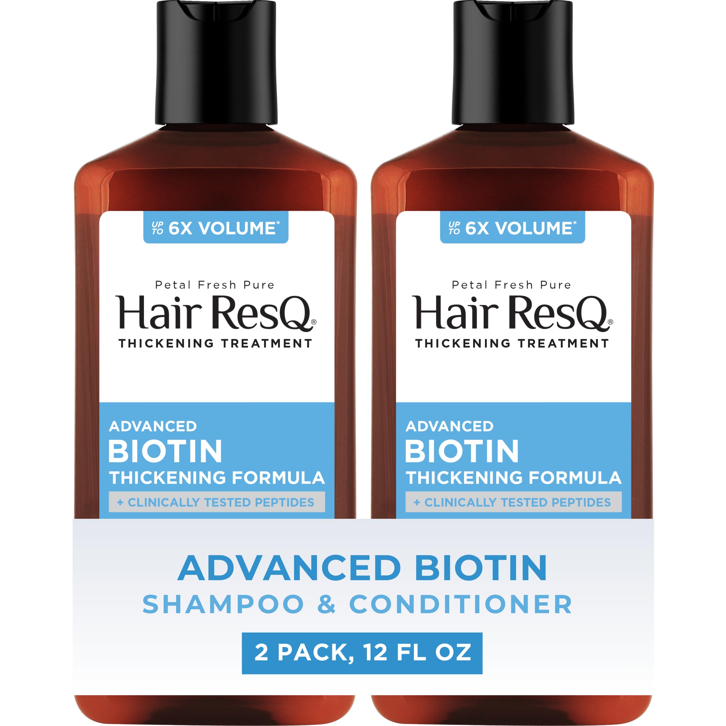 Petal Fresh Hair ResQ Biotin Thickening Original Formula Shampoo & Conditioner | For Thicker & Volumizing Hair | Free Of