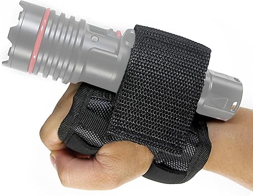 Linterna de buceo, guante manos libres, soporte de luz de buceo con cinta mágica, soporte para linterna de buceo, correa de muñeca ajustable
