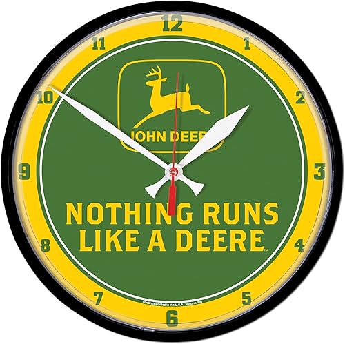 Reloj de pared redondo 12.75" John Deere