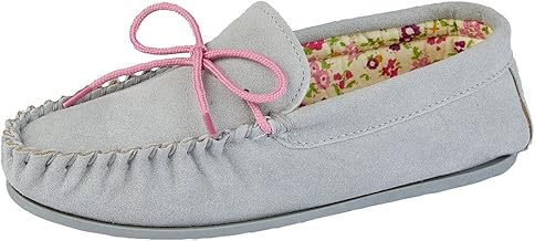Mokkers Ladies Real Suede Leather Moccasin with Hardwearing Sole