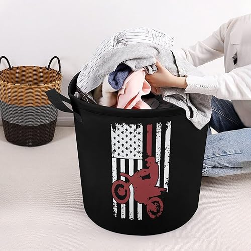Miniatura 8 de Cesta plegable para ropa sucia con bandera de Estados Unidos, cesta de ropa sucia para dormitorio y baño