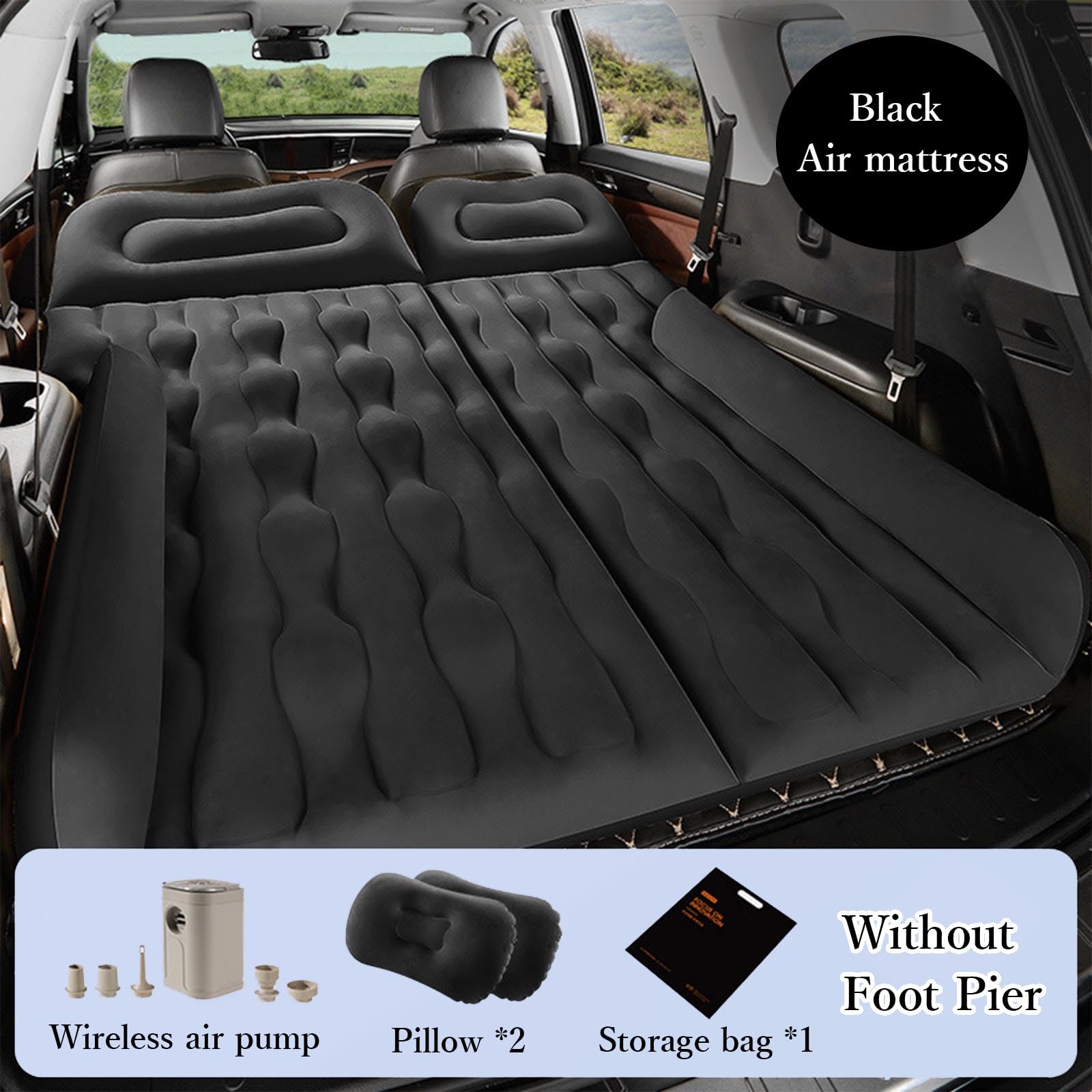 Samochodowy materac dmuchany do Land Rover Defender 110 SUV 2020-2025, przenośne nadmuchiwane łóżko na tylne siedzenie bagażnika, flokowana powierzchnia, na kemping, podróż, do SUV-a, MPV