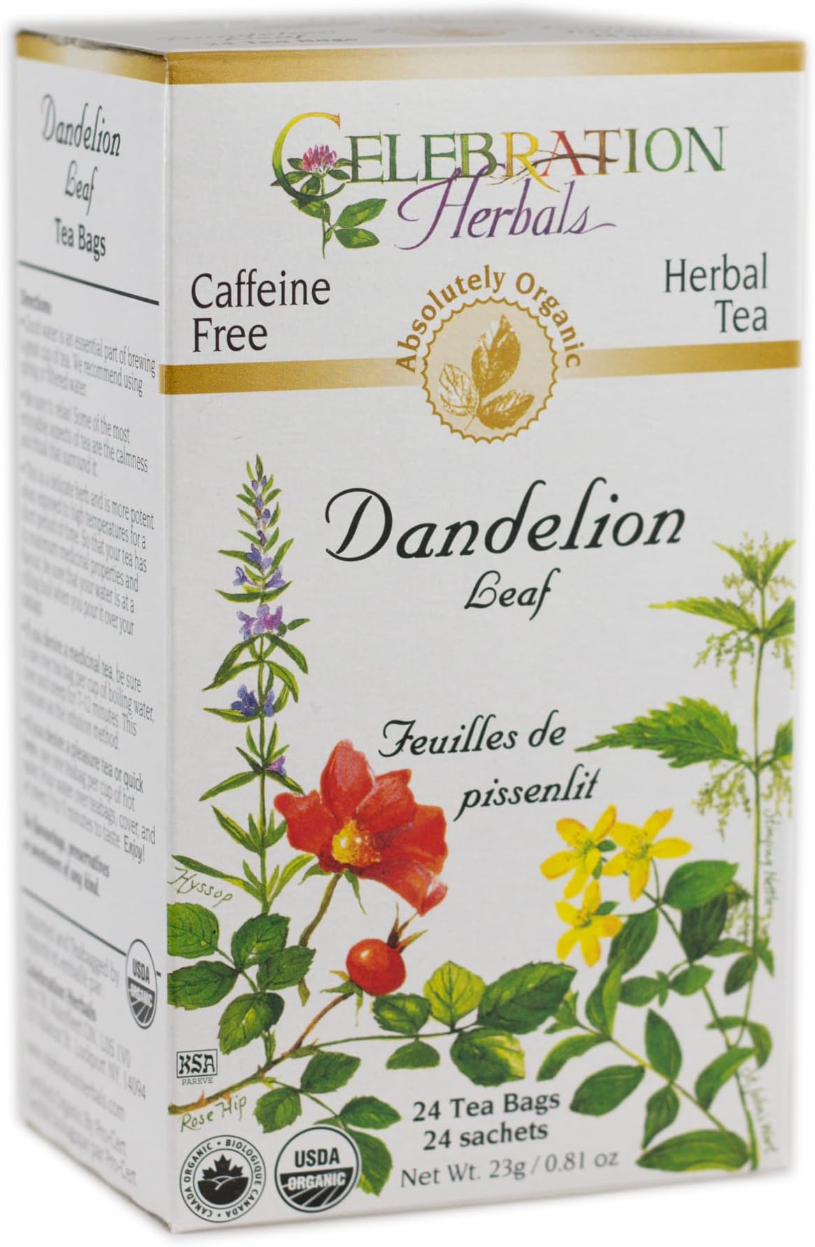 Dandelion Leaf Tea Bags 24 Count