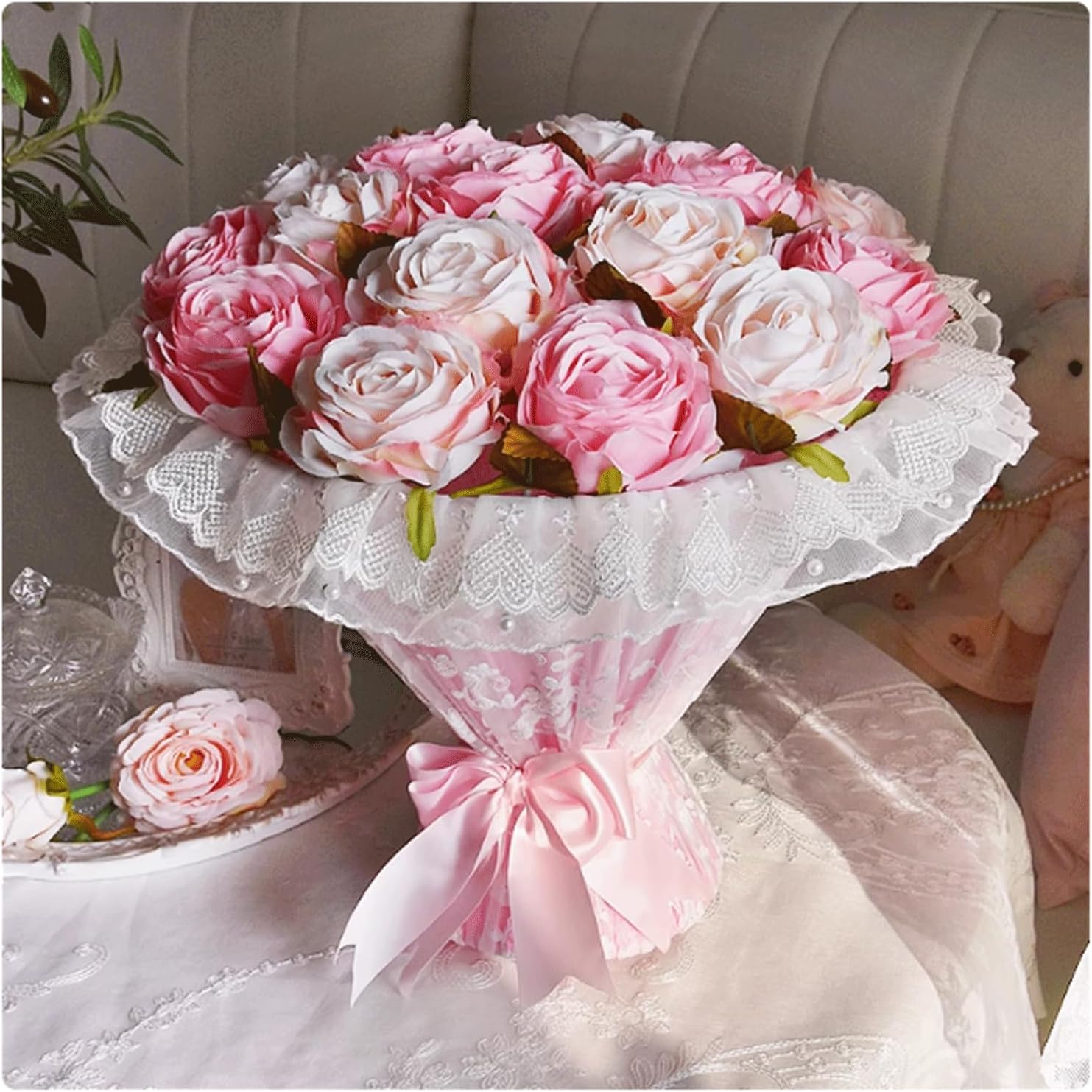 ロマンティック 花柄 サイドテーブル ロマンティック 花柄 サイドテーブル