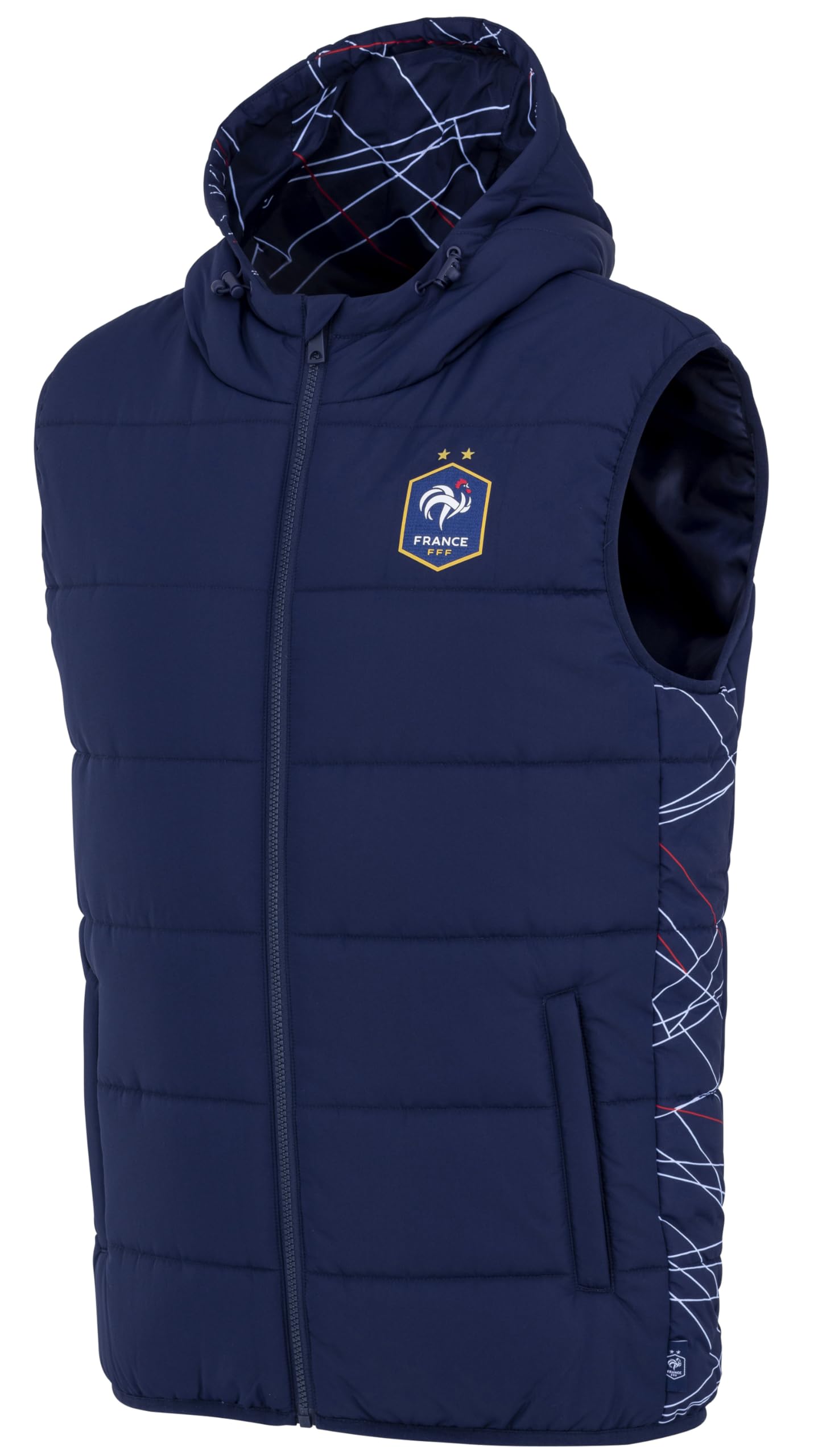 FFF Doudoune sans Manche Officielle Equipe de France Football