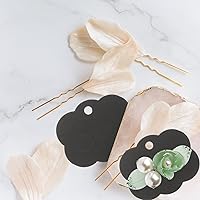 Vista 9 de Tarjetas de exhibición de lazo para el cabello, tarjetas de exhibición de joyas, 100 piezas, pinzas para el cabello, soporte para broche, aretes