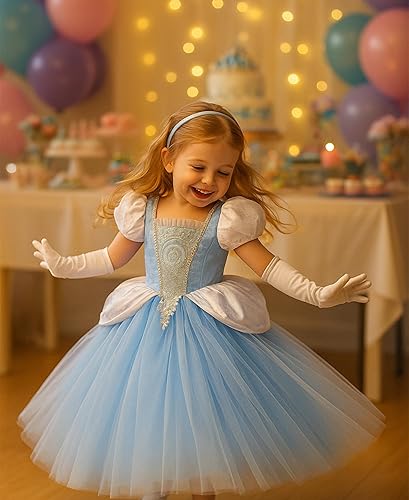 Miniatura 3 de Princess Costume for Girls Princess Dress Halloween Birthday Party Outfits for Little Kids