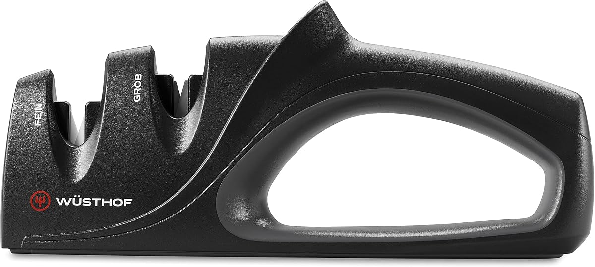 WÜSTHOF Afilador de mano de 2 etapas, negro
