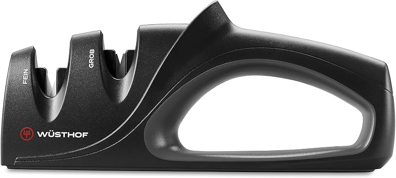 WÜSTHOF Afilador de mano de 2 etapas, negro