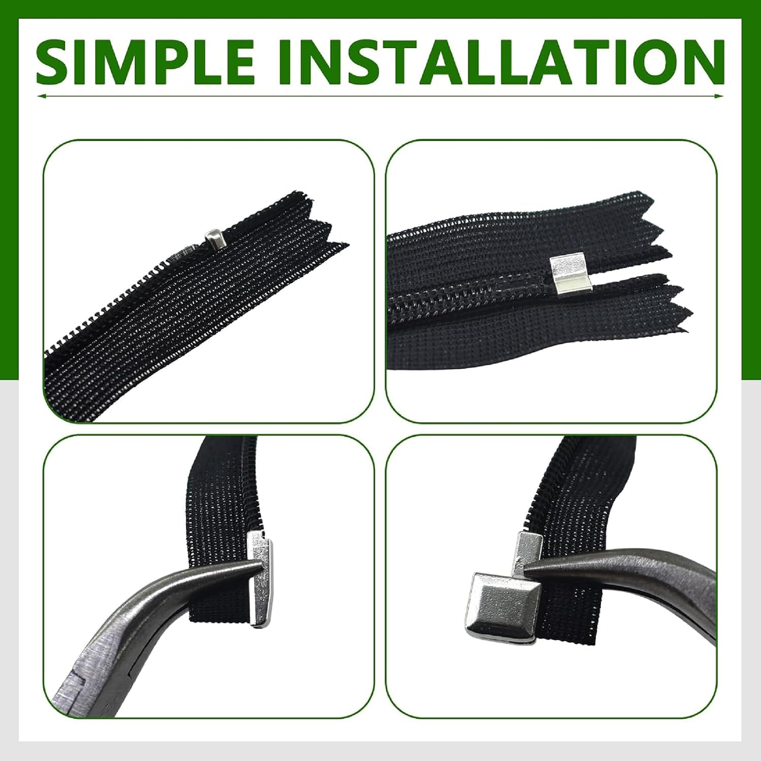 Universal Zipper Repair Kit with Tools - 368Pcs No Sewing Replacement Sliders, Zipper Pulls & Parts, Easy Fix for Jacket, Jeans, Backpack and Luggage Zippers