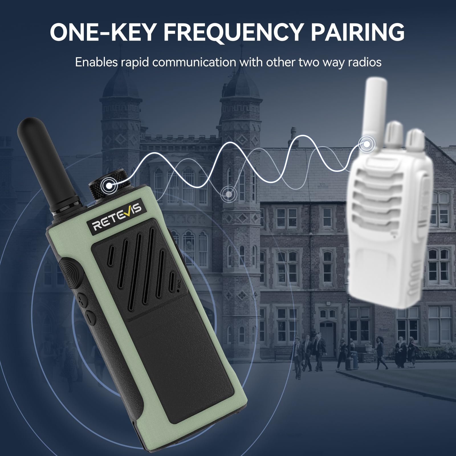 Retevis RB666P Walkie-Talkie Recargable, PMR446 Walkie Talkie Profesional de Carga Rápida, 1500 mAh, Tipo-C, VOX, CTCSS/DCS, Radio Bidireccional Portátil para Escuela, Supermercado (6 Piezas, Negro)