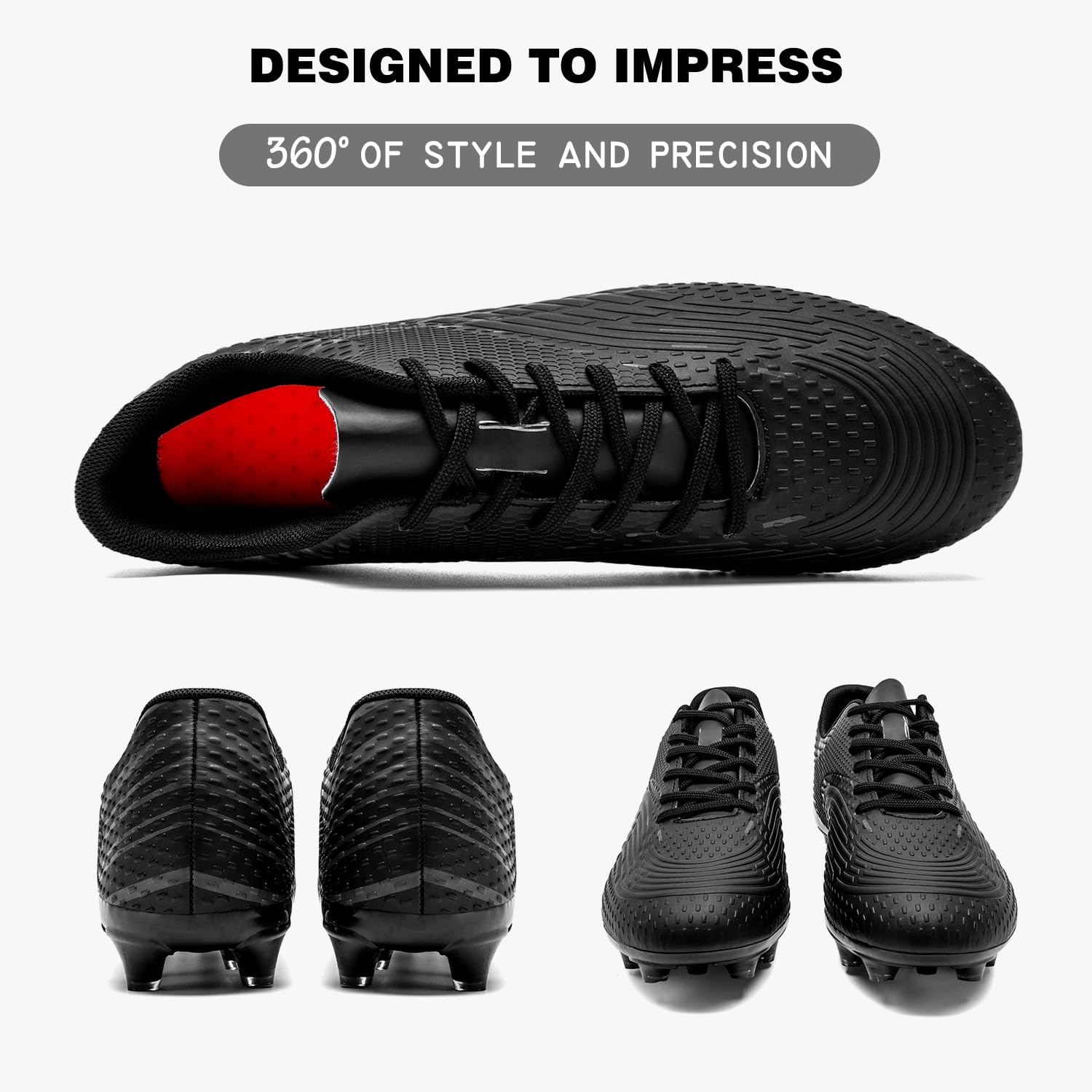 DimaiGlobal Chaussures de Football Crampons Homme Femme Chaussures de Futsal Professionnelles Adolescents Antidérapants pour l'entraînement Chaussures de Sport