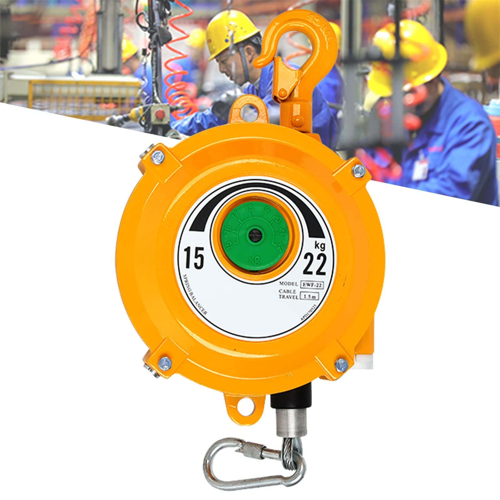 WEKONUMEX Retractable Spring Balancer, Spring Balancer Retractable Adjustable Self Locking Tension Retractor Multiple Sizes(15-22kg)
