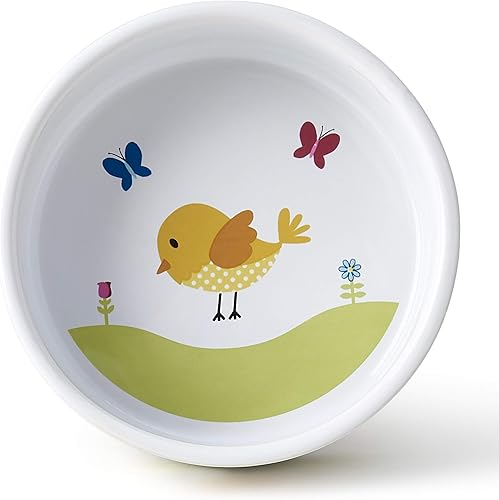 Miniatura 2 de PetRageous 17011 Early Bird - Cuenco de cerámica para gatos apto para lavavajillas con capacidad para 2 tazas, 5 pulgadas de diámetro, 2 pulgadas de