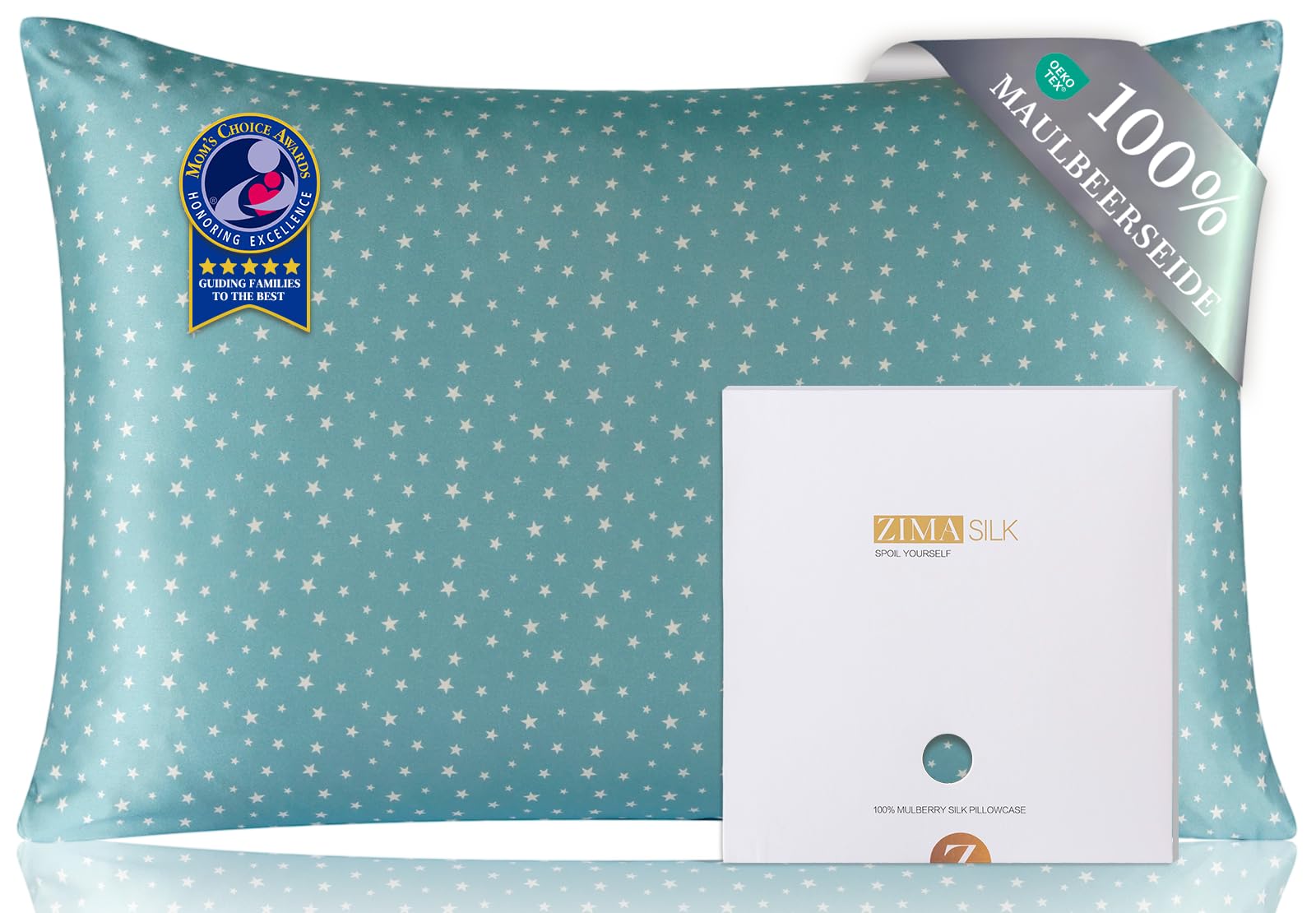 ZIMASILK 100% Pure Mulberry Silk Pillow Cases for Hair and Skin, Standard