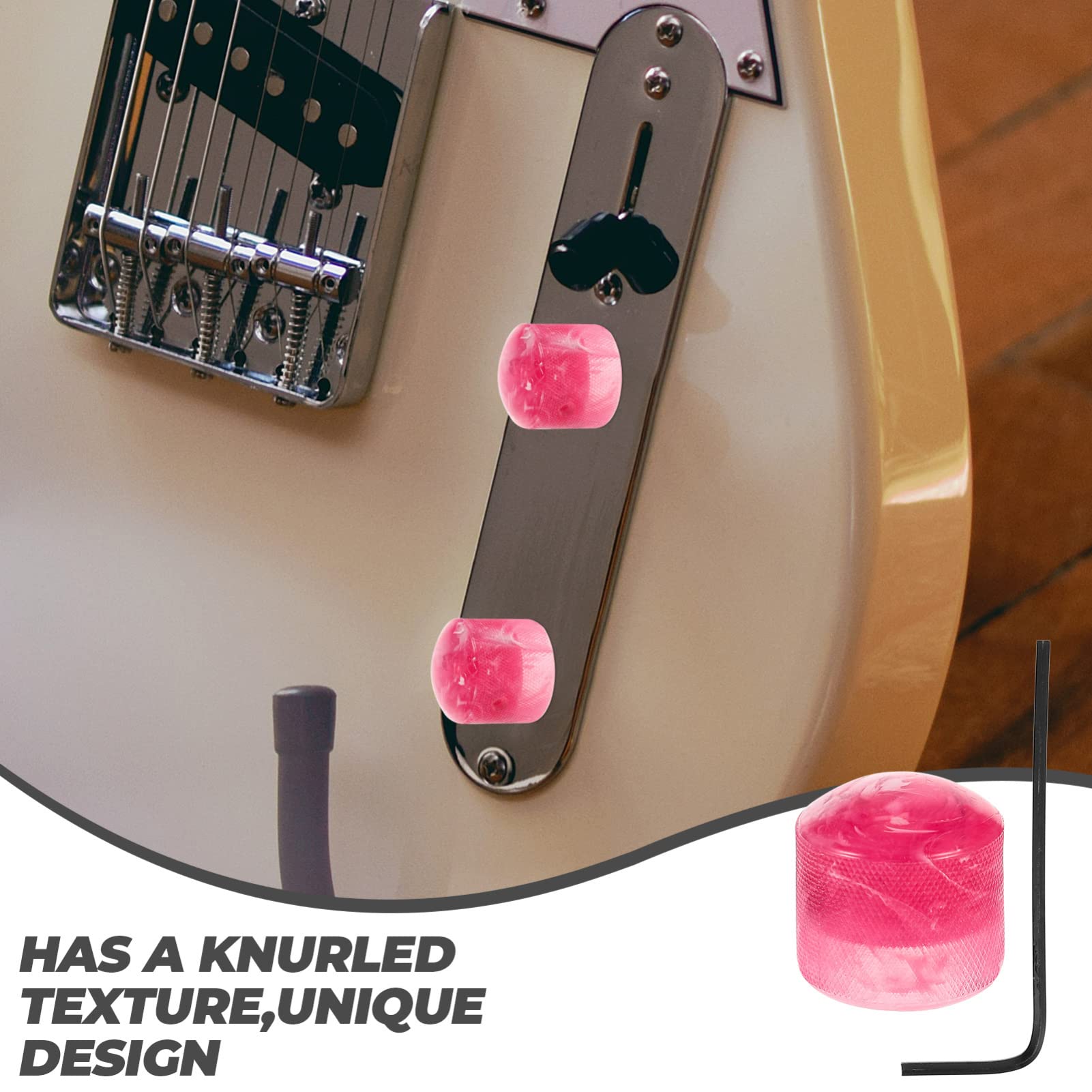 FOMIYES Music 3pcs Transparent Guitar Knobs Plastic Potentiometer Control Knob with Wrench for Electric Guita, Set of 4 Bass Guitar Bass Guitar Bass Guitar Bass Guitar