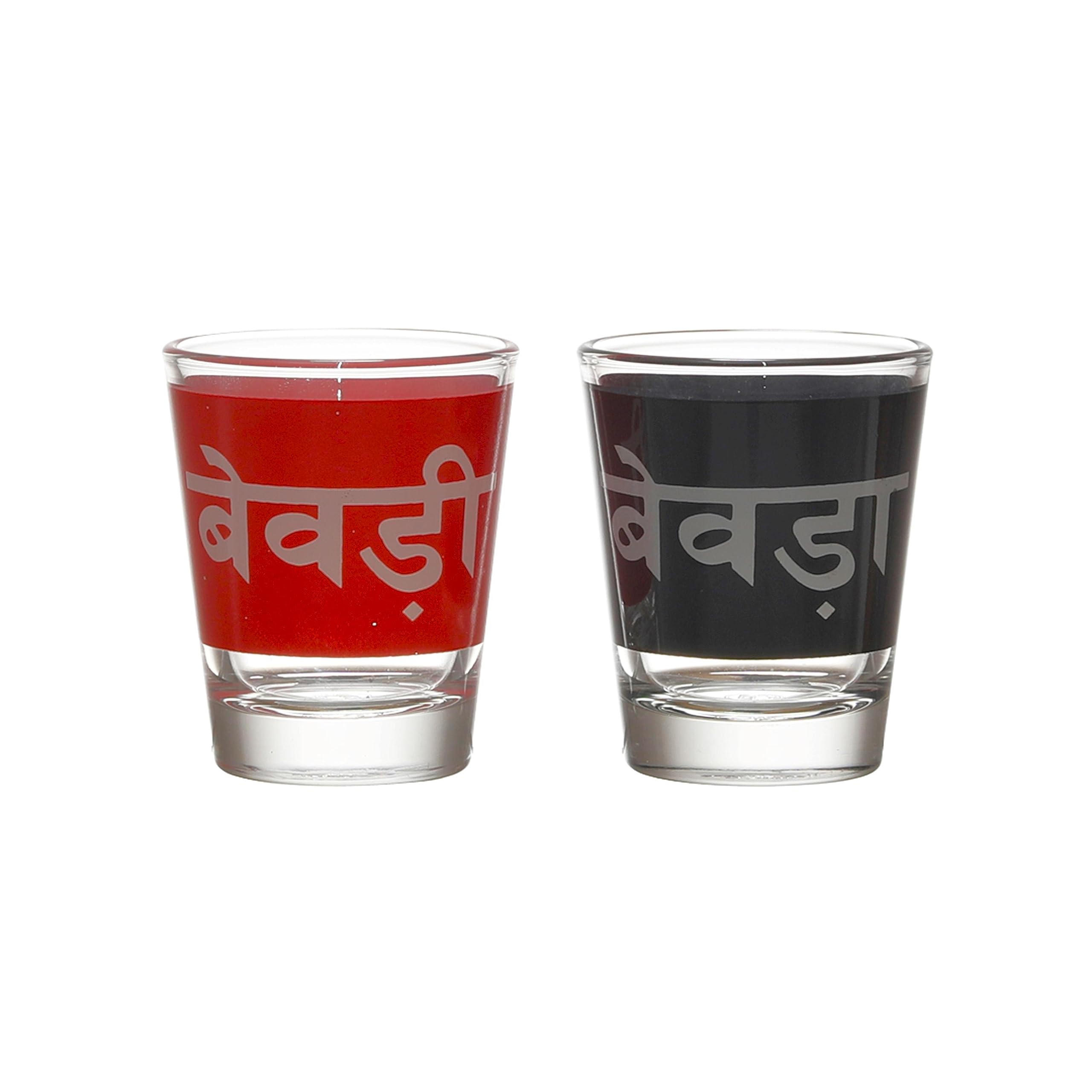 EK DO DHAI (DEVICE) Bewra Bewri Shot Glass -Set of 2