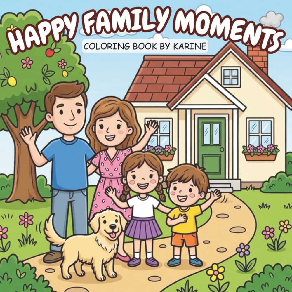 Happy Family Moments: Coloring Book