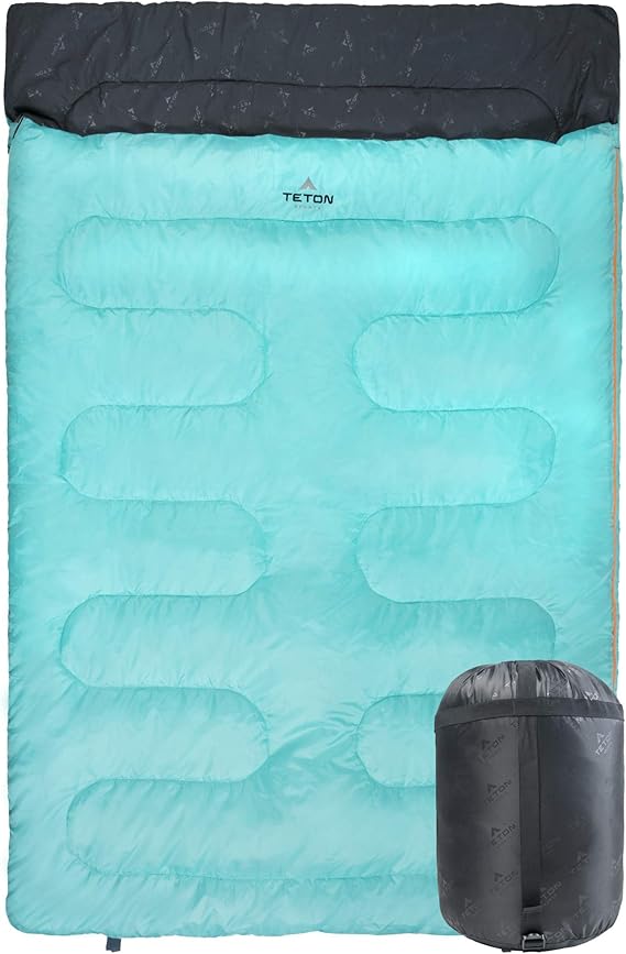 TETON Sports Cascade Double Sleeping Bag; Lightweight, Warm and