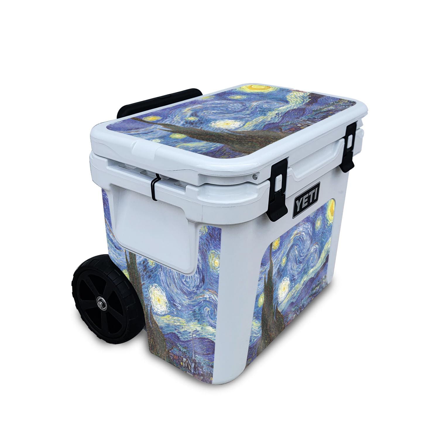 Glossy Glitter Skin Compatible with Yeti Roadie 32 Wheeled Cooler - Starry Night - Premium 3M Vinyl Protective Wrap Decal Cover - Easy to Apply | Crafted in The USA by MightySkins