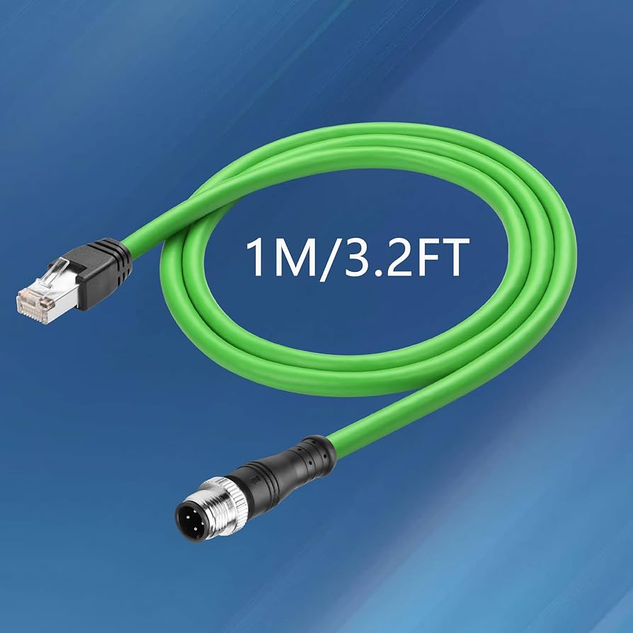DD様 Amazon.com: CERRXIAN M12 to RJ45 Ethernet Cable, M12 4 Pin D