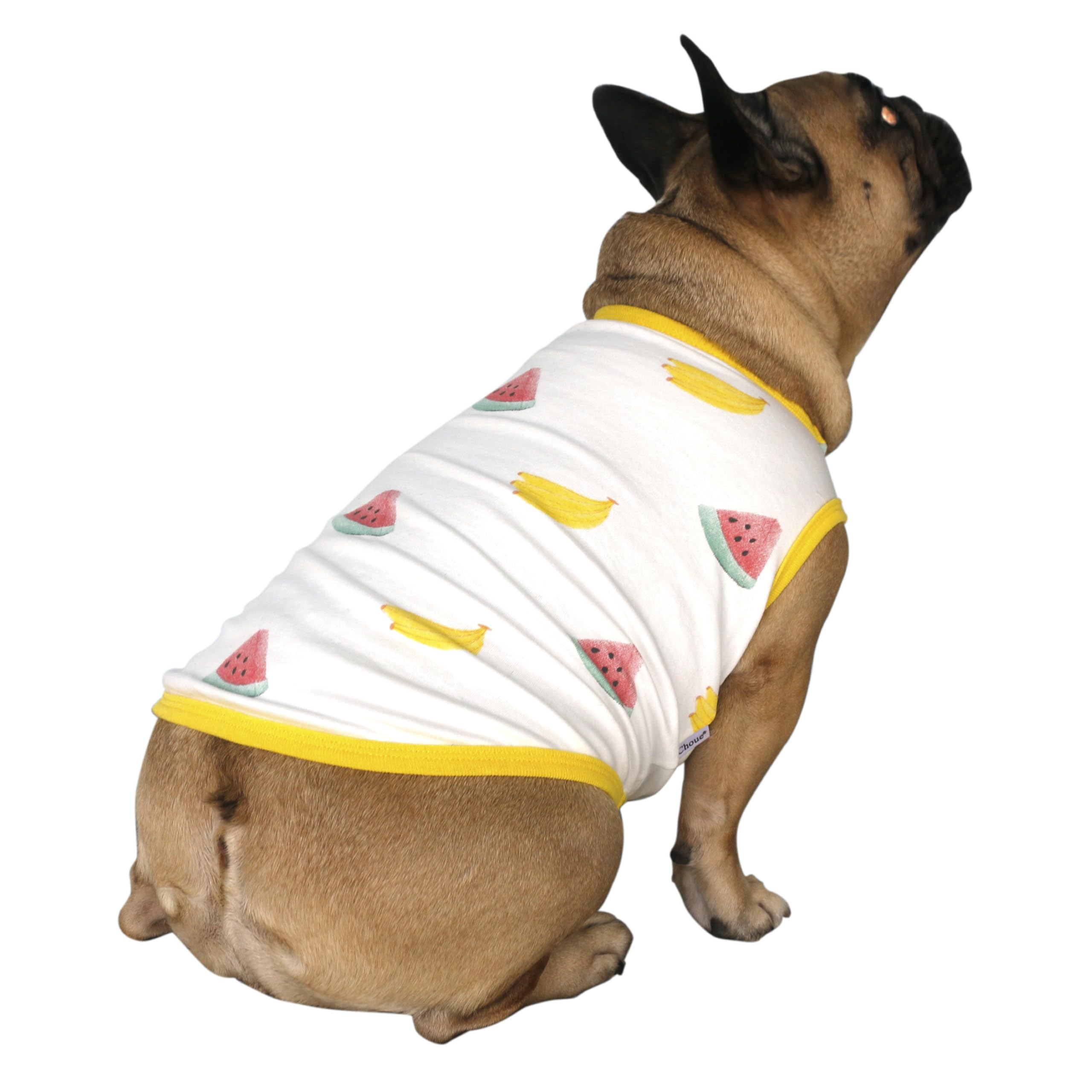 iChoue French Bulldog Cartoon T Shirts Cute Clothes for Medium Dogs Vest Tank Tops Large Frenchie Pug English Boston Terrier Pitbull Watermelon Banana - Image 3