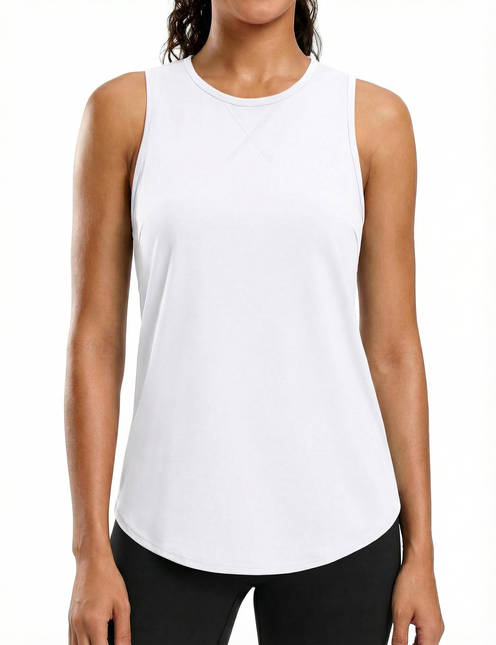 Gyabnw Camiseta Deportiva Mujer Sin Mangas Transpirable Top Fitness Yoga Gym Corte Holgado Cuello Redondo