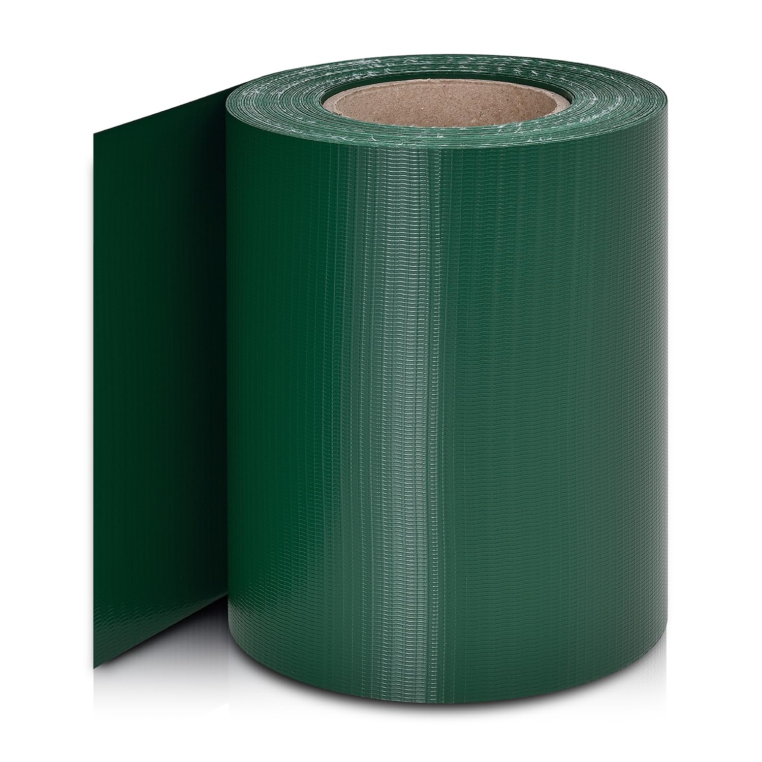 Juskys PVC Sichtschutzstreifen Doppelstabmatten Zaun - 35m x 19 cm - 30 Befestigungsclips - grün - Zaunfolie Sichtschutz Windschutz Garten Gartenzaun