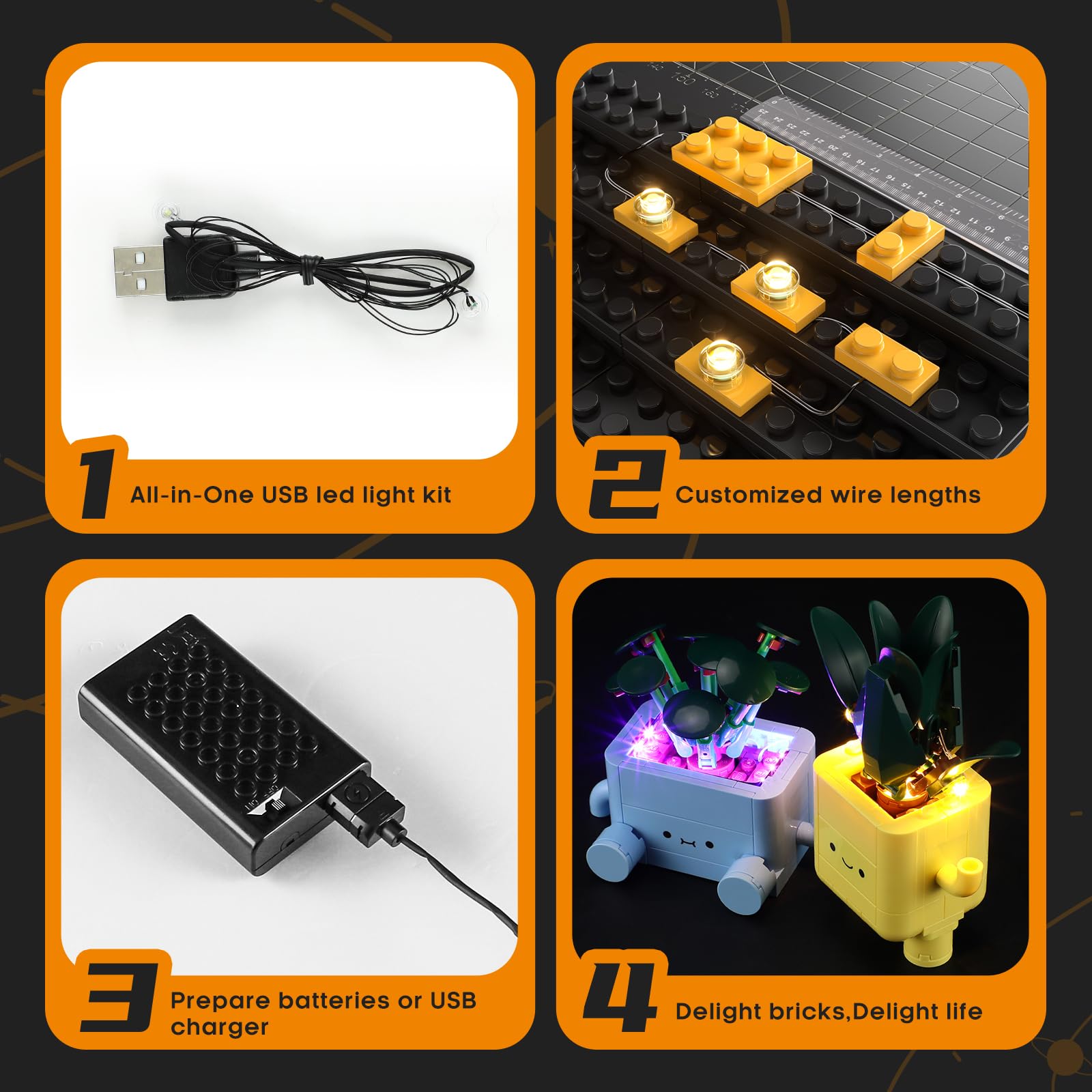 LIGHTAILING Light for Lego-10349 Happy Plants, Led Lighting Kit Compatible with Lego Building Blocks Model - Image 4