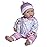 JC Toys La Baby Caucasian 20-inch Small Soft Body Baby Doll | Washable |Removable Pink Floral Outfit w/ Hat, Pacifier & Magic Bottle | for Children 12 Months +