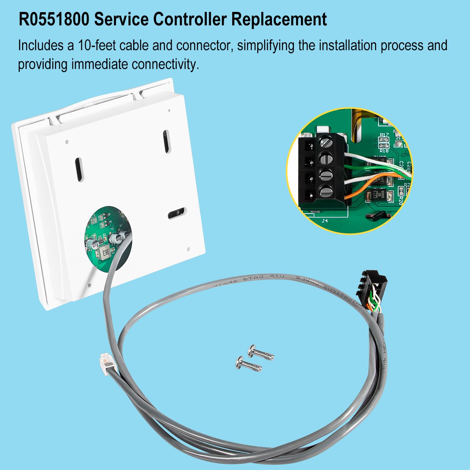 R0551800 Contrôleur de service de rechange avec câble et connecteurs pour système de contrôle Zodiac Jandy AquaLink RS One Touch