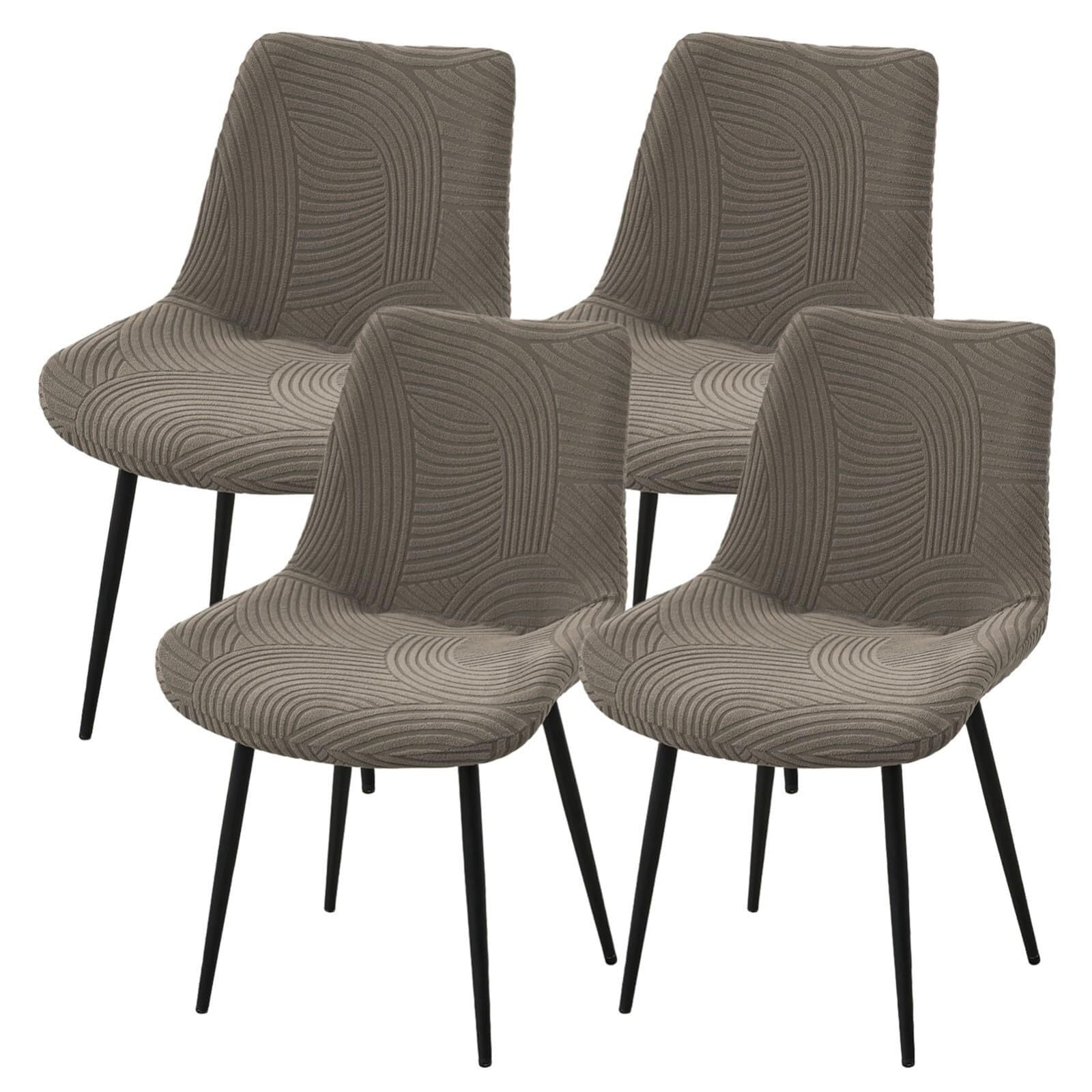 NMVAWIPT Stretch Shell Chair Covers, Armless Mid Century Modern Dining Slipcovers, Polyester Protectors, Machine Washable(8#,4pcs)