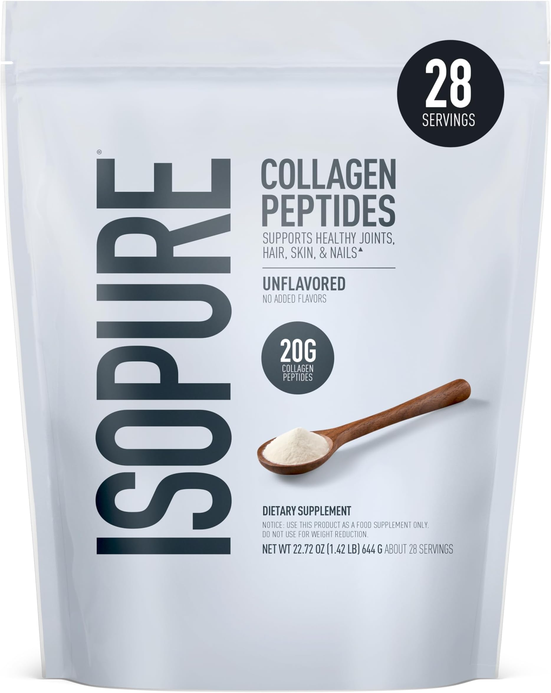 Grass-Fed Collagen Peptides Powder with Biotin, Unflavored 28 Serve